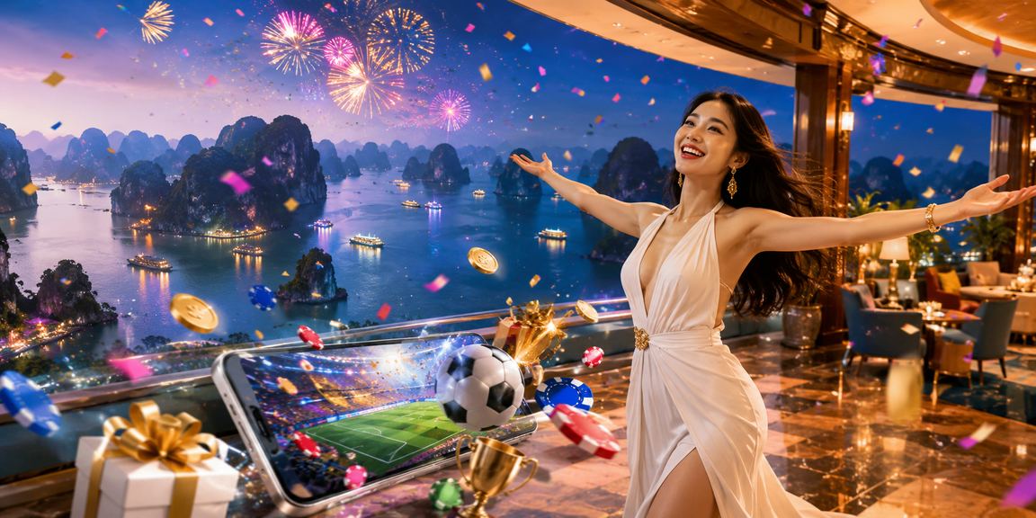 Người dùng Hạ Long theo dõi lịch thể thao và đặt cược qua app trong không khí lễ hội
